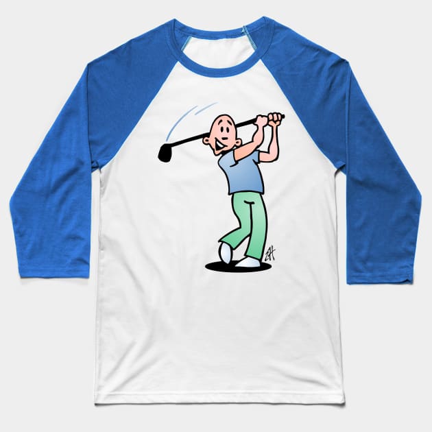 Golf Baseball T-Shirt by Cardvibes